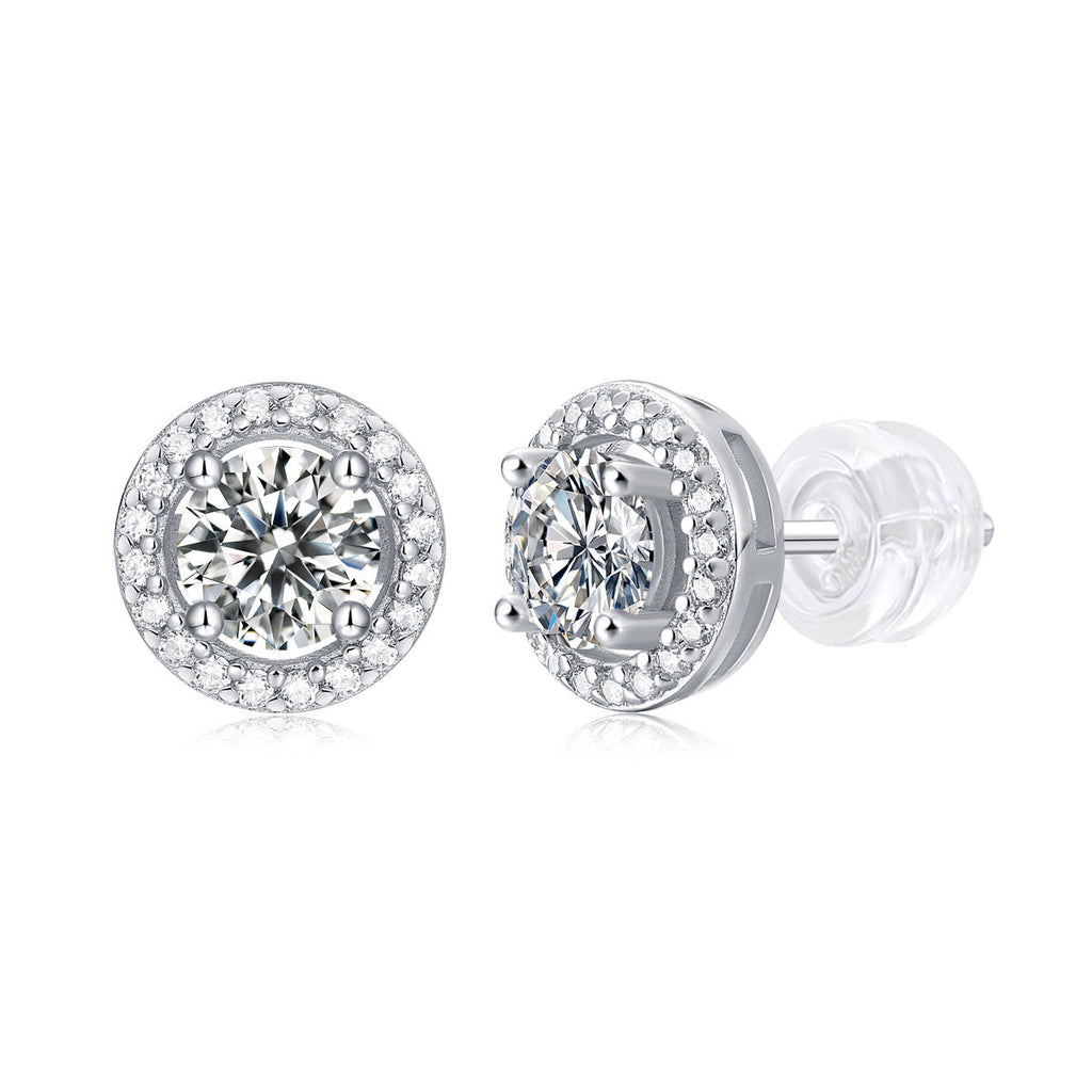 Halo Stud Earrings — 0.5ct