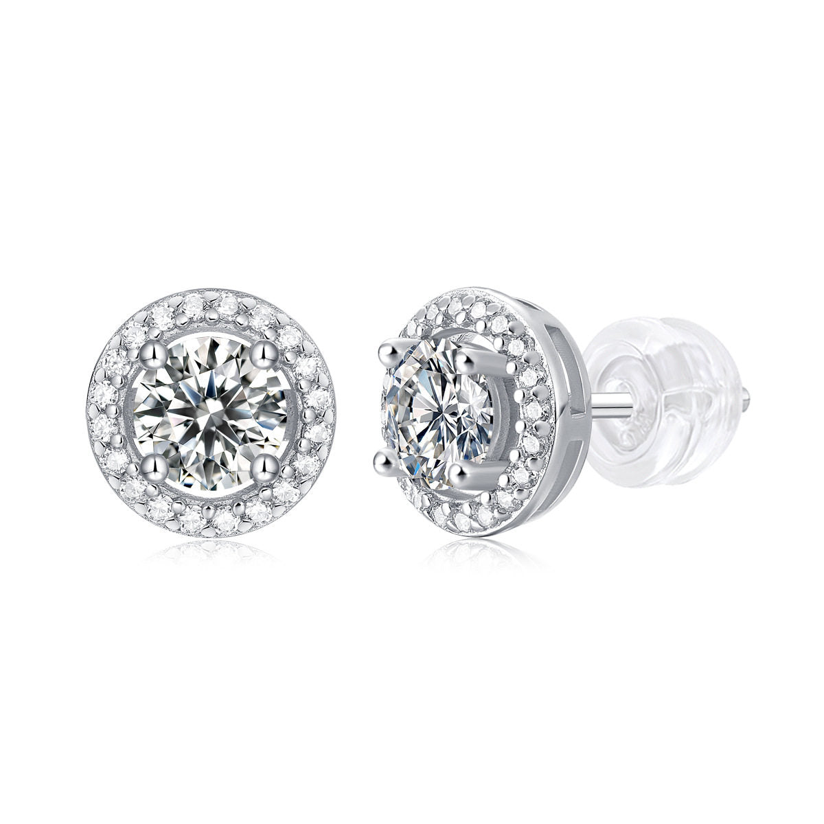 Halo Stud Earrings — 0.5ct