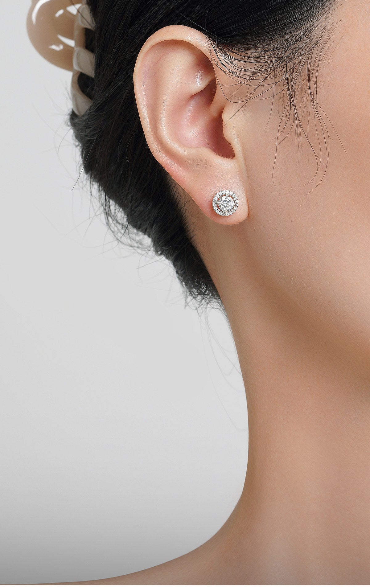 Halo Stud Earrings — 1ct
