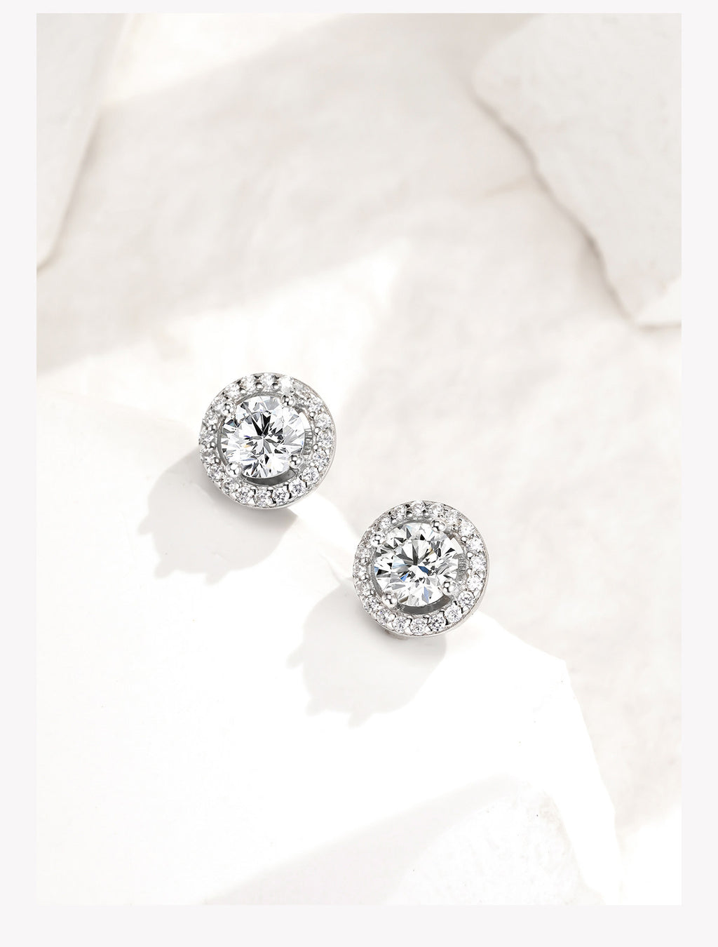 Halo Stud Earrings — 0.5ct
