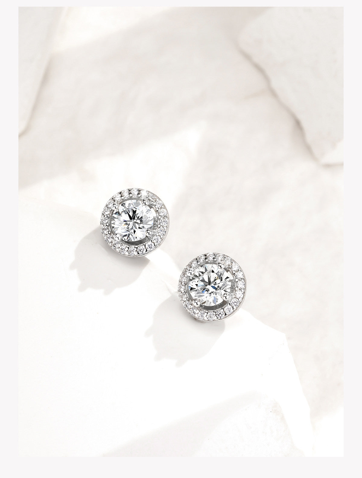 Halo Stud Earrings — 0.5ct
