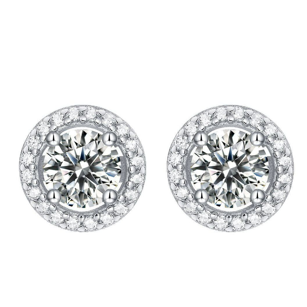 Halo Stud Earrings — 1ct