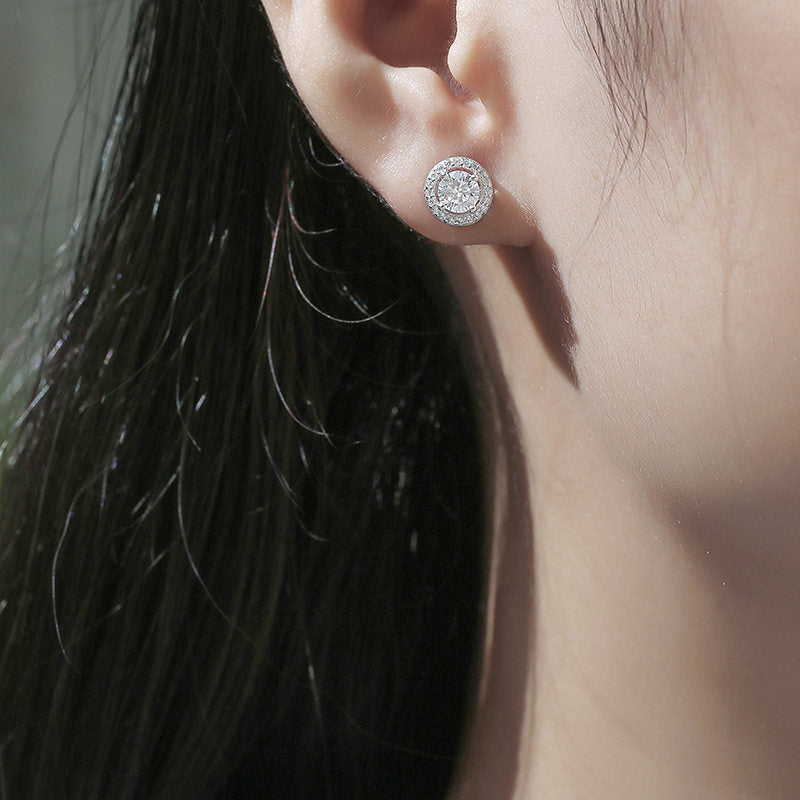 Halo Stud Earrings — 0.5ct