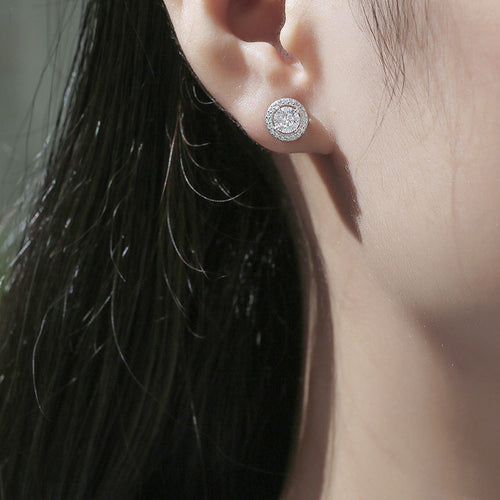 Halo Stud Earrings — 0.5ct