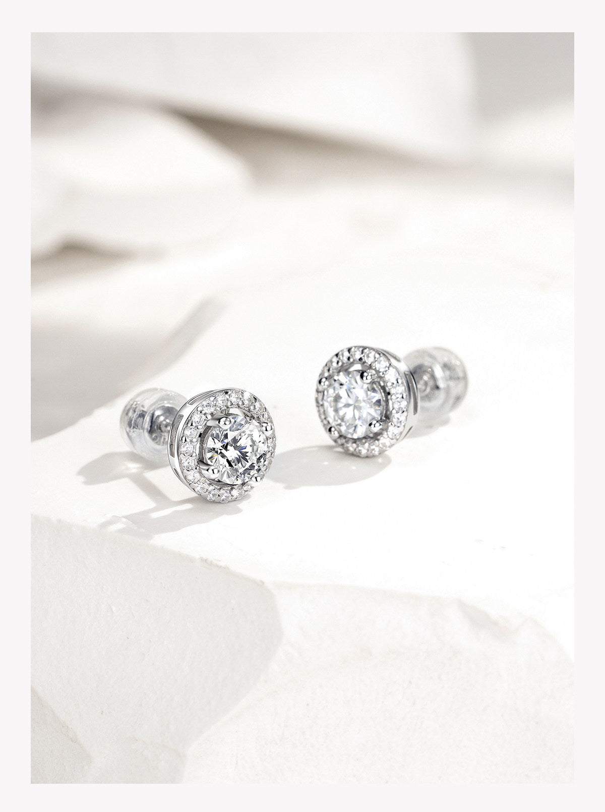 Halo Stud Earrings — 0.5ct