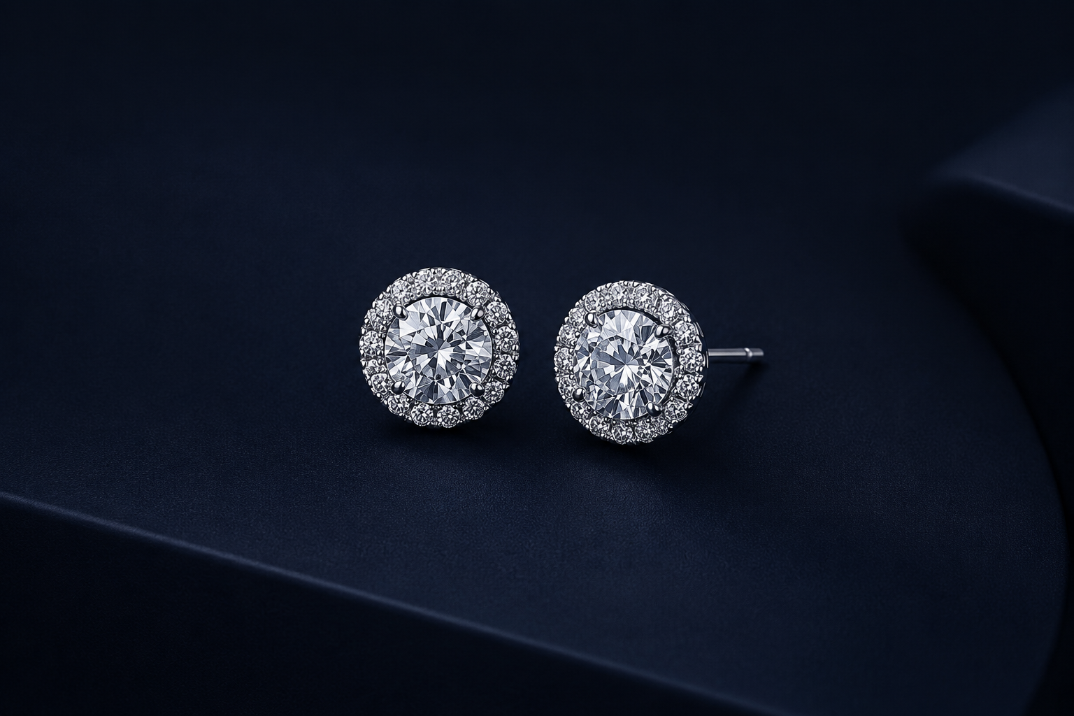 Halo Stud Earrings — 0.5ct